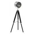 Atmosphera - Επιδαπέδιο φωτιστικό EBOR 1xE27/25W/230V πεύκο/γυαλιστερό χρώμιο