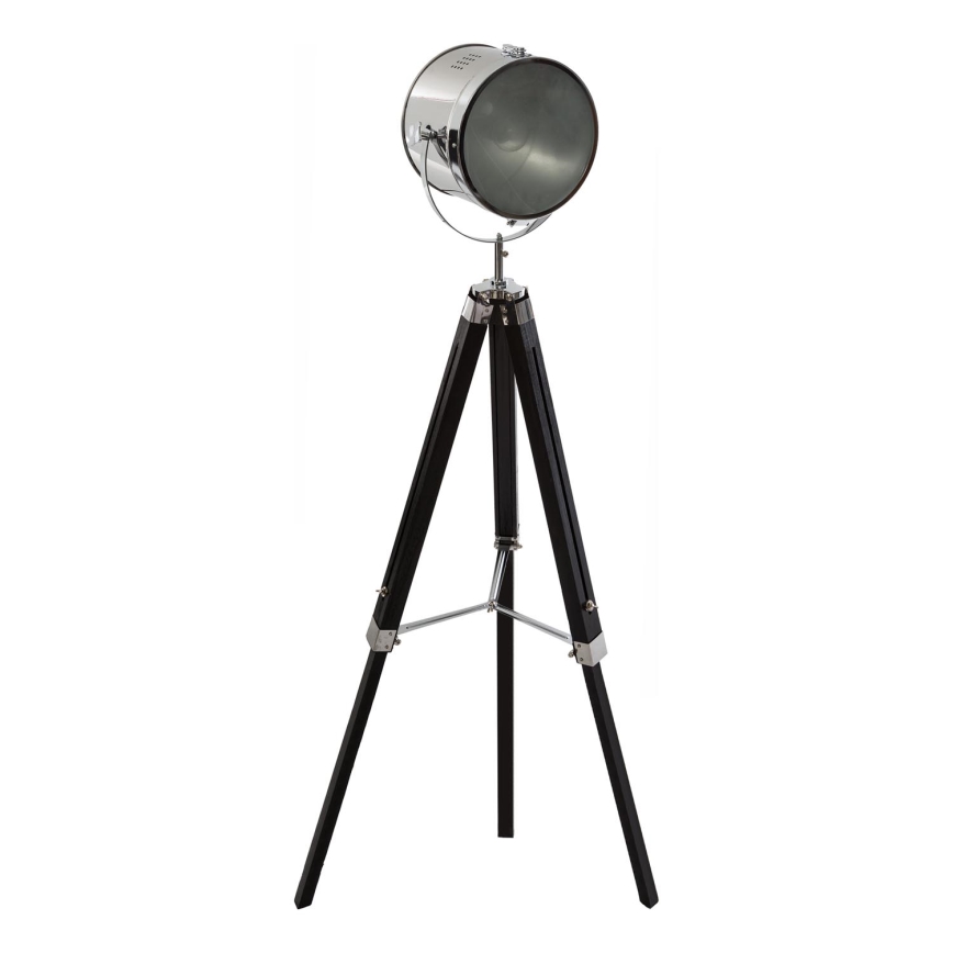 Atmosphera - Επιδαπέδιο φωτιστικό EBOR 1xE27/25W/230V πεύκο/γυαλιστερό χρώμιο
