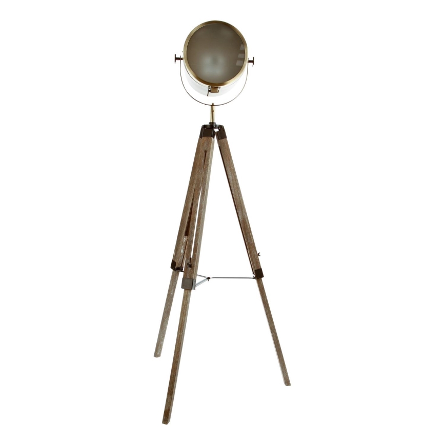 Atmosphera - Επιδαπέδιο φωτιστικό EBOR 1xE27/25W/230V πεύκο/ορείχαλκος
