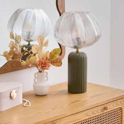 Atmosphera - Επιτραπέζιο φωτιστικό PHYLAS 1xE14/40W/230V πράσινο