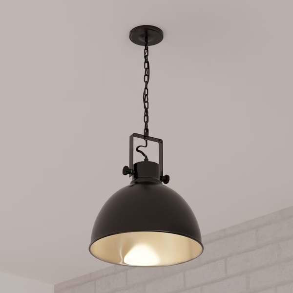 Atmosphera - Κρεμαστό φωτιστικό οροφής BASALT 1xE27/25W/230V μαύρο