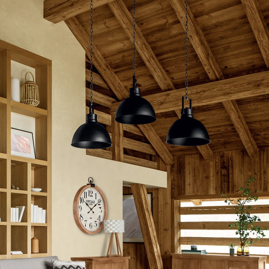 Atmosphera - Κρεμαστό φωτιστικό οροφής BASALT 1xE27/25W/230V μαύρο