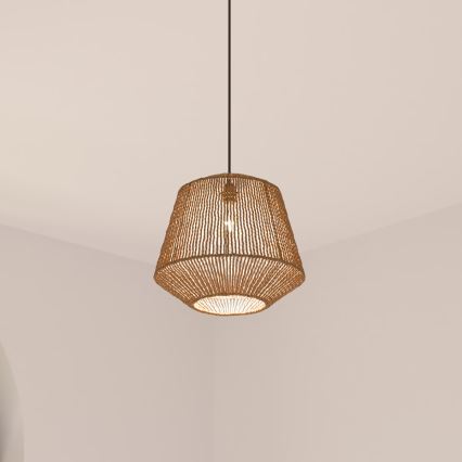 Atmosphera - Κρεμαστό φωτιστικό οροφής JILY 1xE27/40W/230V γιούτα μπεζ