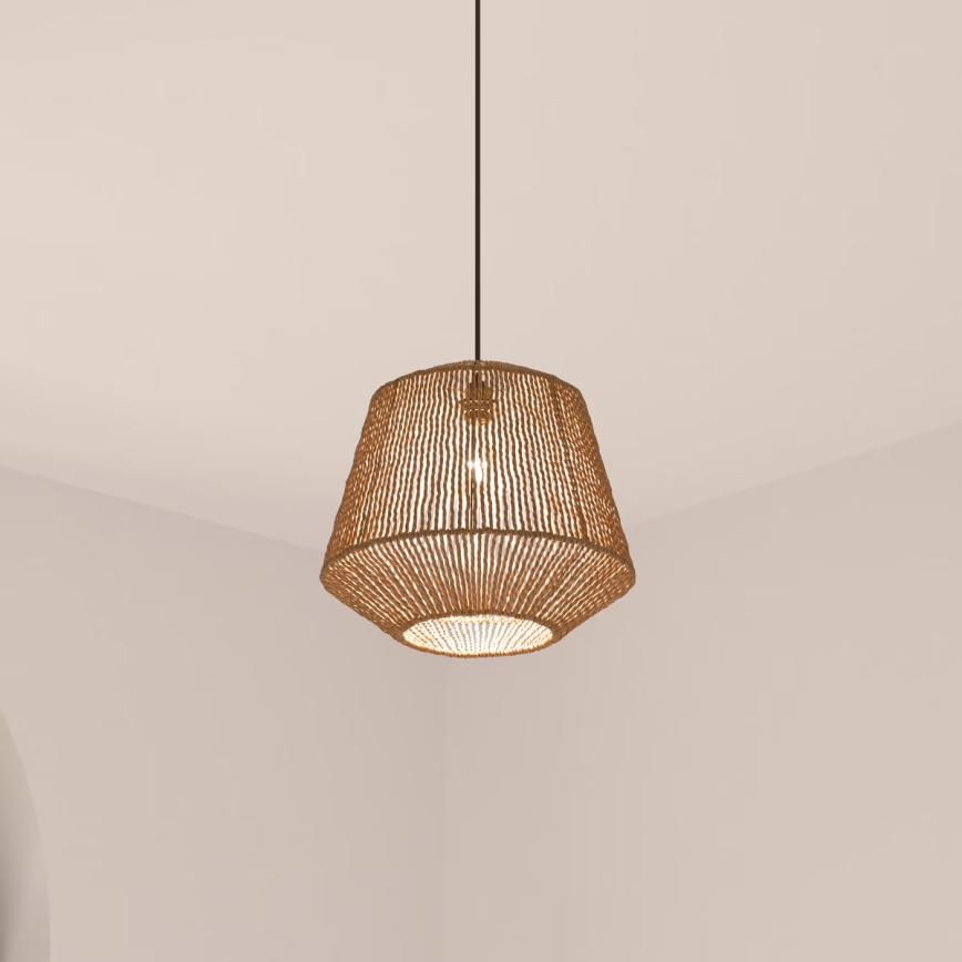 Atmosphera - Κρεμαστό φωτιστικό οροφής JILY 1xE27/40W/230V γιούτα μπεζ