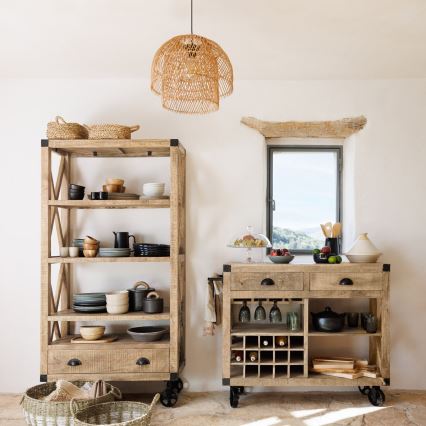 Atmosphera - Κρεμαστό φωτιστικό οροφής KERY 1xE27/40W/230V rattan