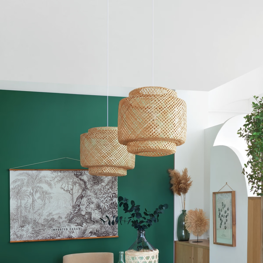 Atmosphera - Κρεμαστό φωτιστικό οροφής LIBY 1xE27/40W/230V μπαμπού