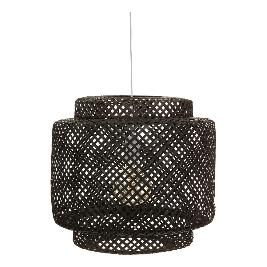 Atmosphera - Κρεμαστό φωτιστικό οροφής LIBY 1xE27/40W/230V μπαμπού/μαύρο