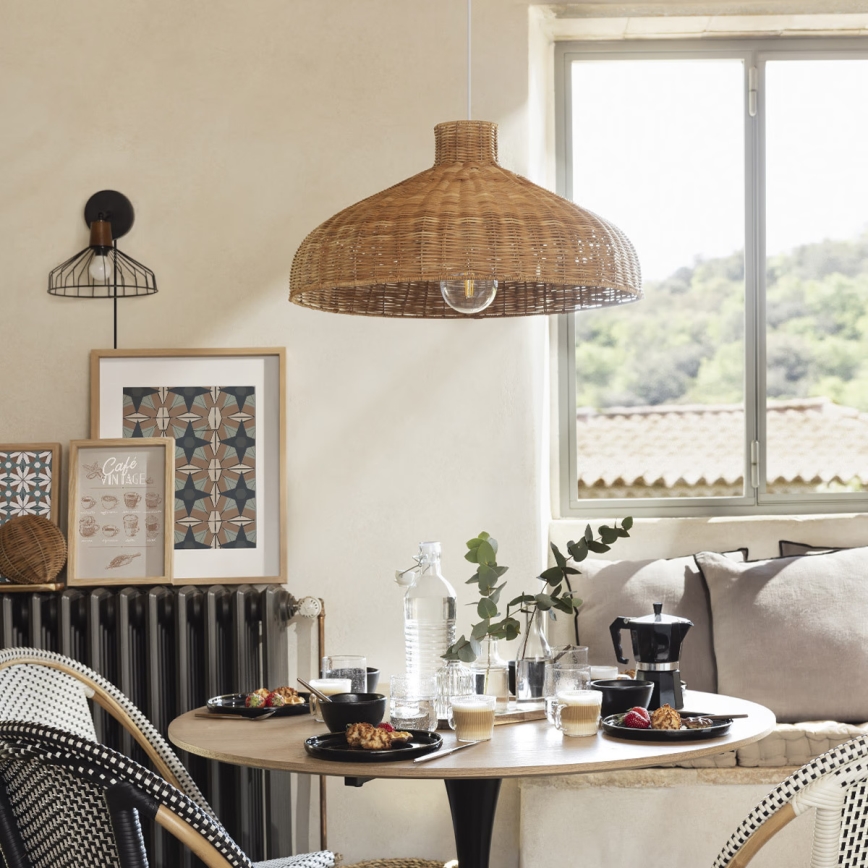 Atmosphera - Κρεμαστό φωτιστικό οροφής ORI 1xE27/40W/230V rattan