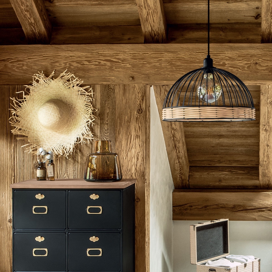 Atmosphera - Κρεμαστό φωτιστικό οροφής SUWA 1xE27/40W/230V rattan