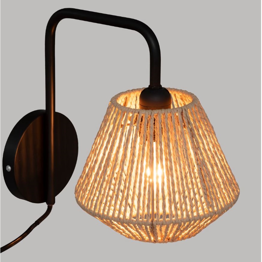 Atmosphera - Λάμπα τοίχου JILY 1xE27/40W/230V γιούτα