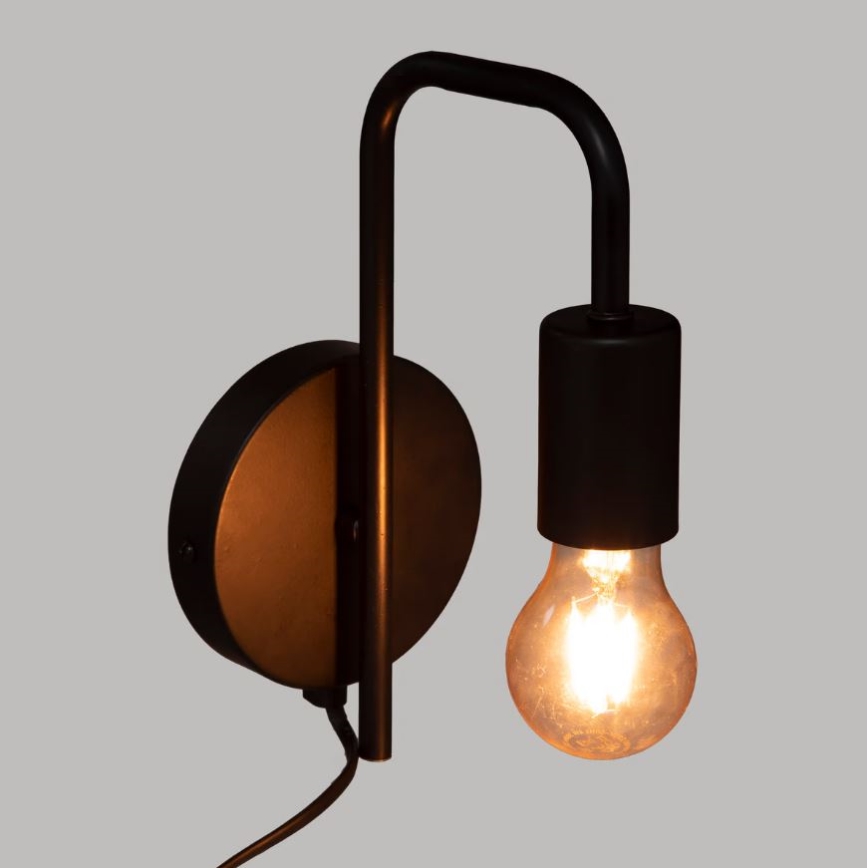 Atmosphera - Λάμπα τοίχου KELI 1xE27/40W/230V μαύρο