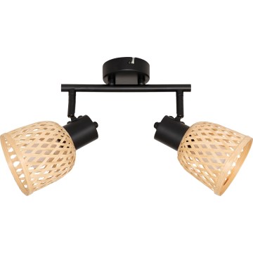 Atmosphera - Φωτιστικό τοίχου LIO 2xE27/25W/230V από μπαμπού