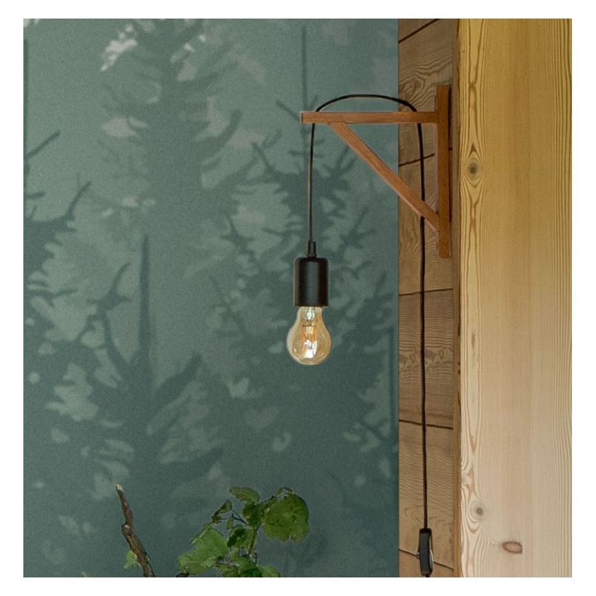 Atmosphera - Φωτιστικό τοίχου WILD 1xE27/25W/230V πεύκο
