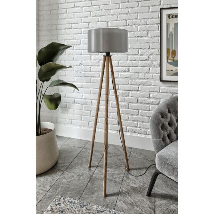 AYD 1xE27/40W/230V μαύρη/καφέ επιδαπέδια λάμπα