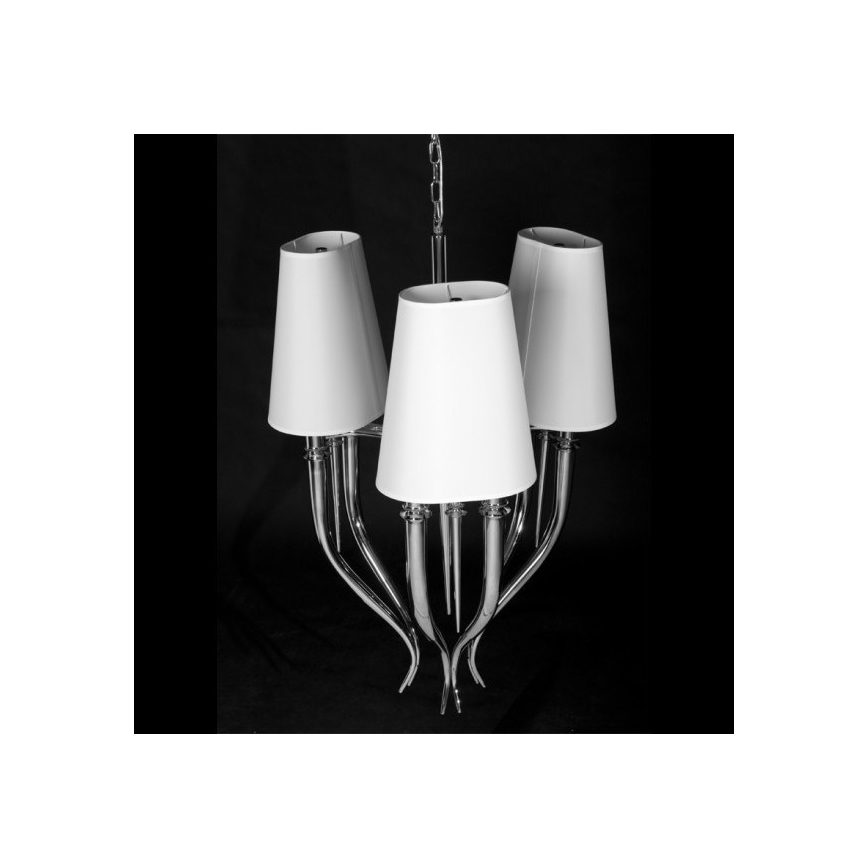 Azzardo AZ0028 - Πολύφωτο κρεμαστό με σύρμα DIABLO 6xE14/11W/230V λευκό