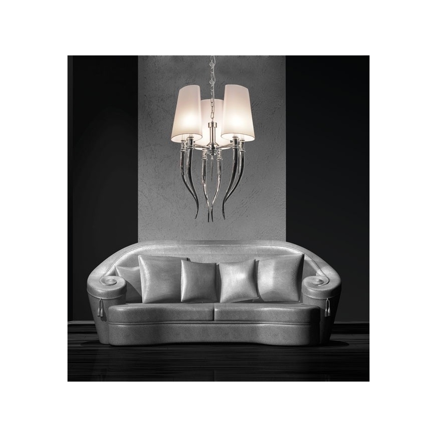 Azzardo AZ0028 - Πολύφωτο κρεμαστό με σύρμα DIABLO 6xE14/11W/230V λευκό