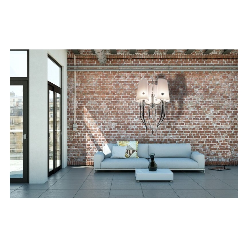 Azzardo AZ0028 - Πολύφωτο κρεμαστό με σύρμα DIABLO 6xE14/11W/230V λευκό