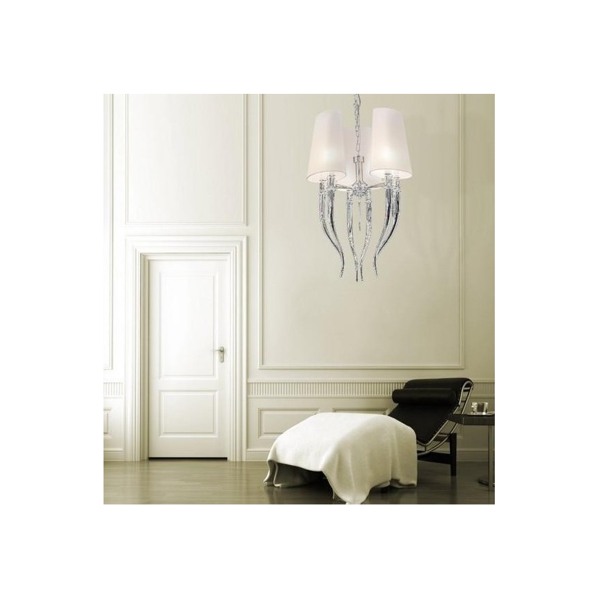 Azzardo AZ0028 - Πολύφωτο κρεμαστό με σύρμα DIABLO 6xE14/11W/230V λευκό