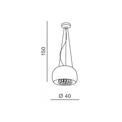 Azzardo AZ0699 - Πολύφωτο σε σχοινί BURN 5xG9/40W/230V