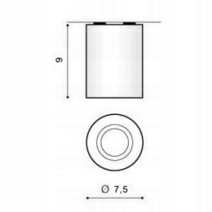 Azzardo AZ1110 - Φως οροφής BORIS 1xGU10/50W/230V