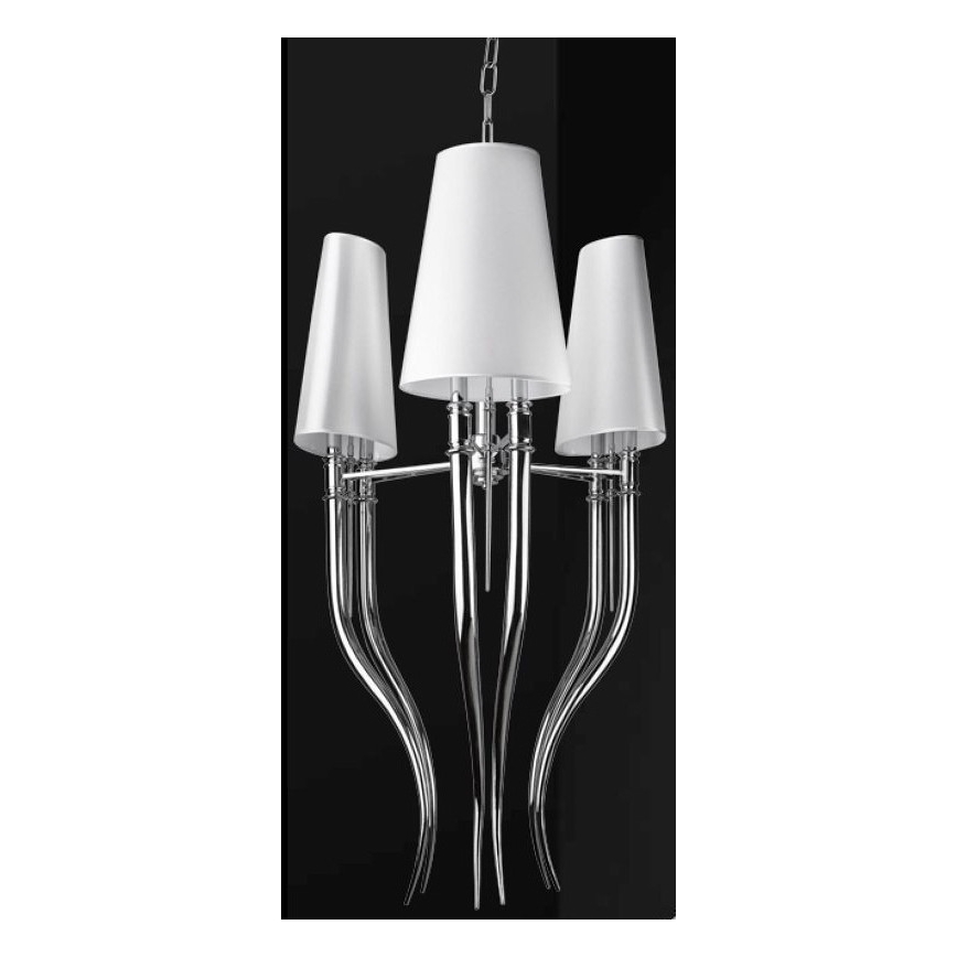 Azzardo AZ1232 - Πολύφωτο κρεμαστό με αλυσίδα DIABLO 6xE14/11W/230V λευκό