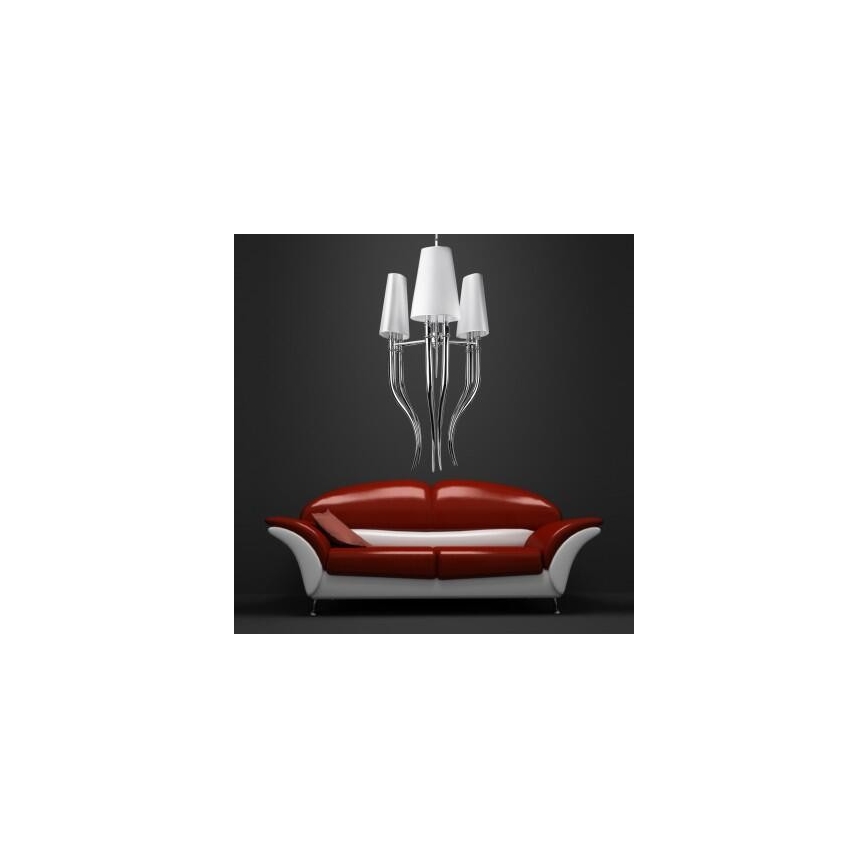 Azzardo AZ1232 - Πολύφωτο κρεμαστό με αλυσίδα DIABLO 6xE14/11W/230V λευκό