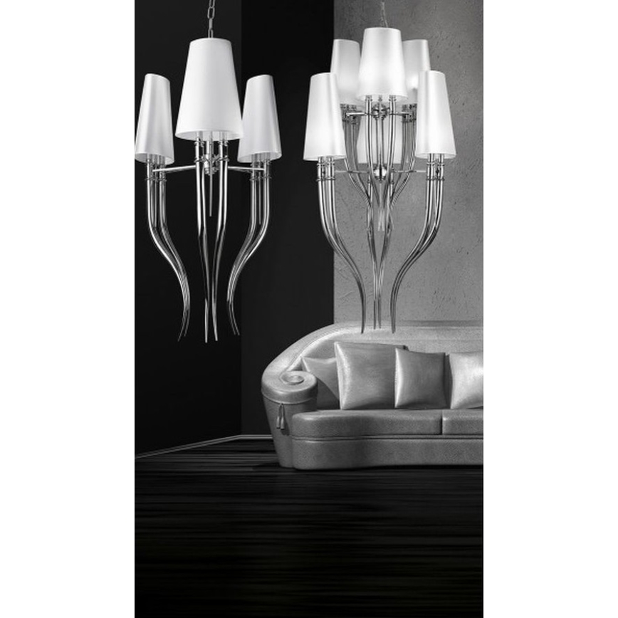 Azzardo AZ1344 - Πολύφωτο κρεμαστό με αλυσίδα DIABLO 6xE14/11W/230V μαύρο