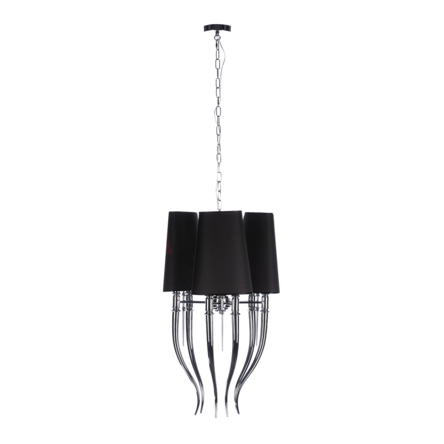 Azzardo AZ1345 - Πολύφωτο κρεμαστό με αλυσίδα DIABLO 6xE14/11W/230V μαύρο