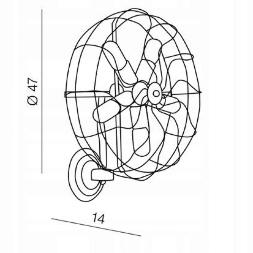 Azzardo AZ1349 - Φως τοίχου FAN 5xE27/60W/230V