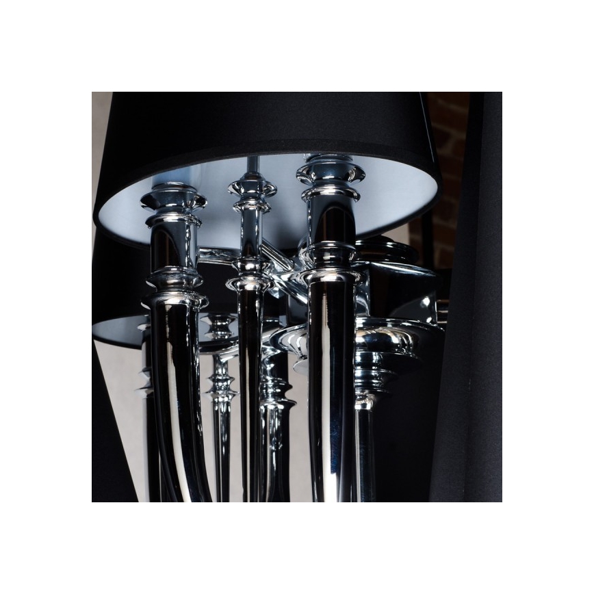 Azzardo AZ1417 - Πολύφωτο κρεμαστό με αλυσίδα DIABLO 12xE14/11W/230V μαύρο
