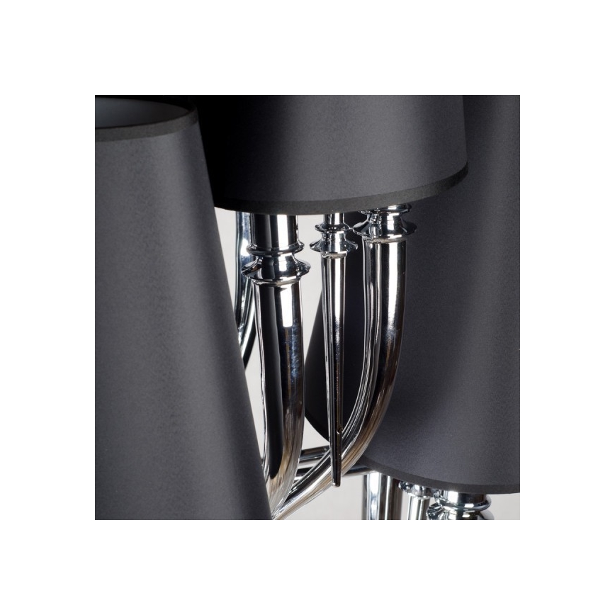Azzardo AZ1417 - Πολύφωτο κρεμαστό με αλυσίδα DIABLO 12xE14/11W/230V μαύρο