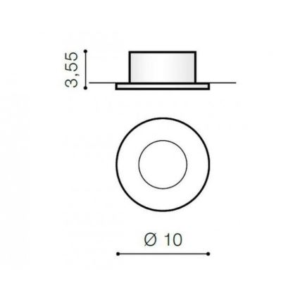 Azzardo AZ1714 - Χωνευτό φως εξωτερικού χώρου OSCAR 1xGU10/50W/230V IP44