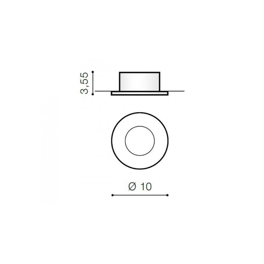 Azzardo AZ1714 - Χωνευτό φως εξωτερικού χώρου OSCAR 1xGU10/50W/230V IP44