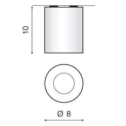 Azzardo AZ2558 - Φως οροφής εξωτερικού χώρου ARO 1xGU10/50W/230V IP54