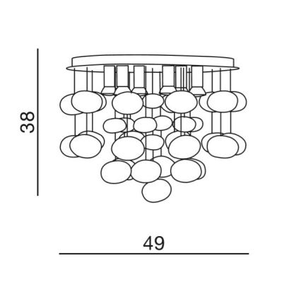 Azzardo AZ2572 - Φως οροφής LUVIA 6xGU10/40W/230V