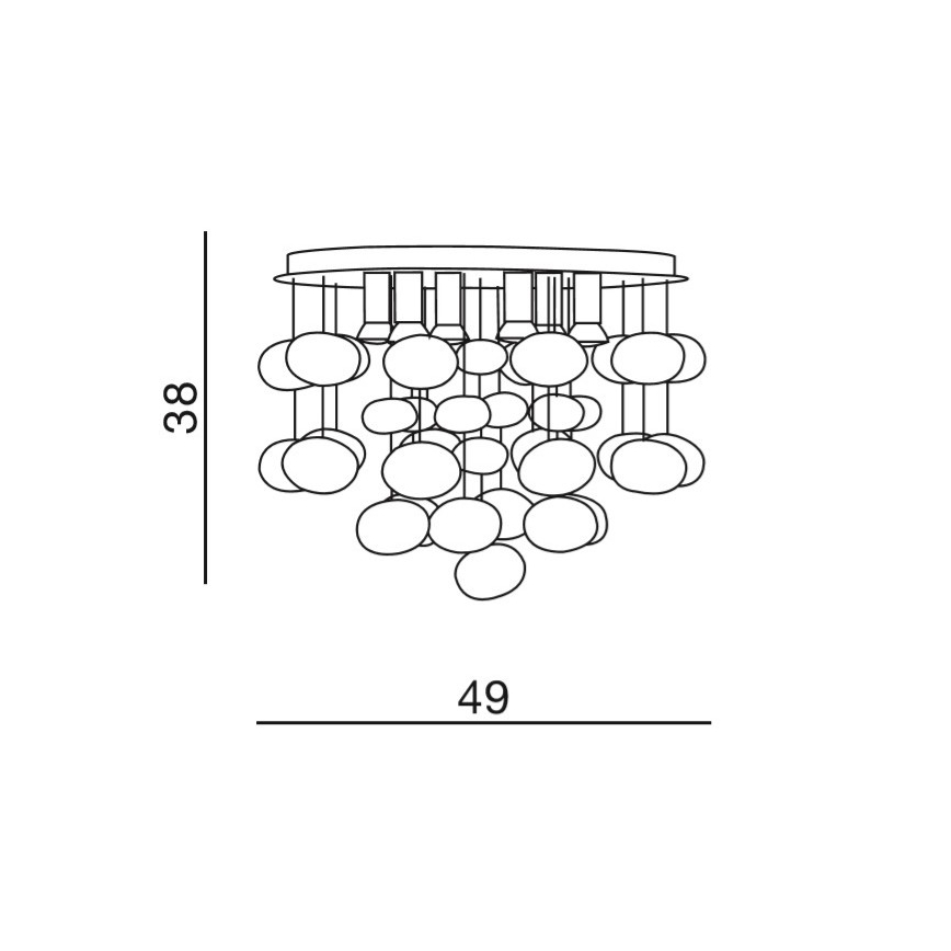 Azzardo AZ2572 - Φως οροφής LUVIA 6xGU10/40W/230V