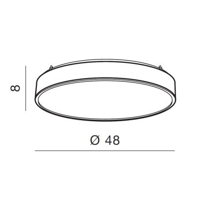 Azzardo AZ2716 - Φως οροφής dimmer LED COLLODI 1xLED/50W/230V + τηλεχειριστήριο