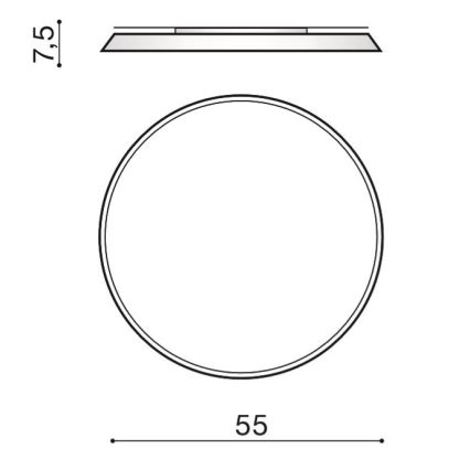 Azzardo AZ2739 - Φωτιστικό οροφής CORTONA LED/50W/230V 4000K