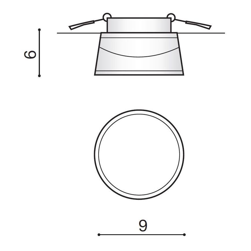 Azzardo AZ2773 - Κρεμαστό φως οροφής μπάνιου LED UNA LED/7W/230V IP44