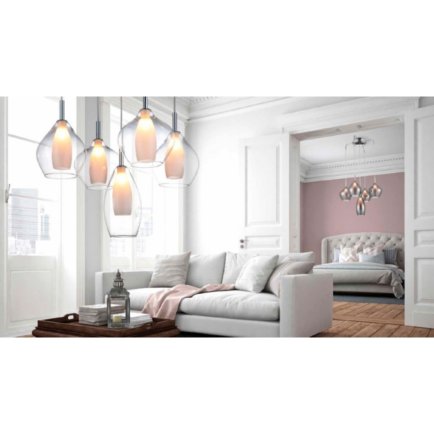 Azzardo AZ3075 - Πολύφωτο σε σχοινί AMBER 3xG9/40W/230V