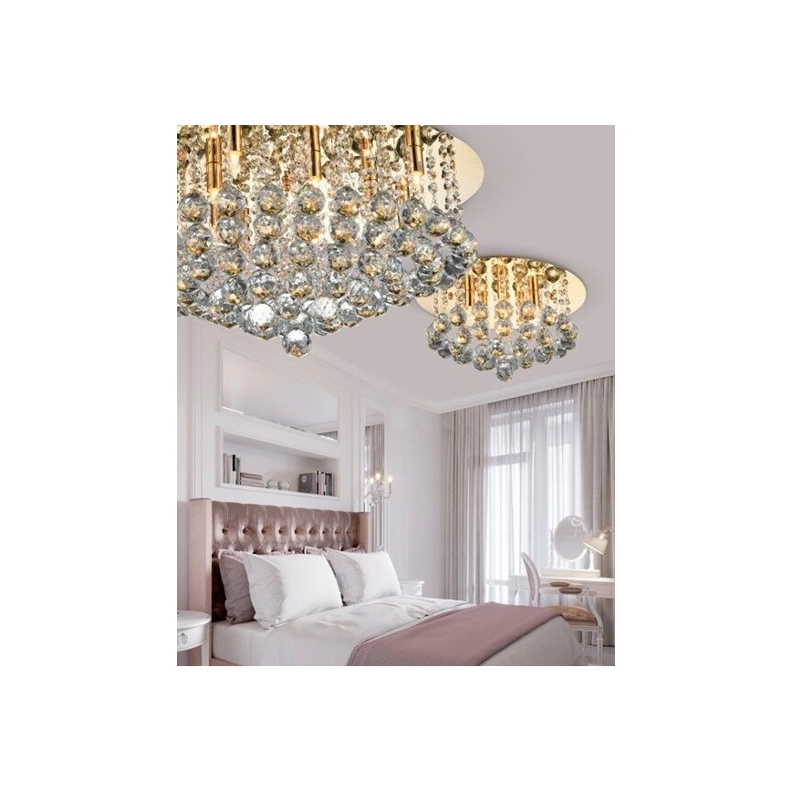 Azzardo AZ3084 - Κρυστάλλινο φωτιστικό οροφής BOLLA 10xG9/40W/230V