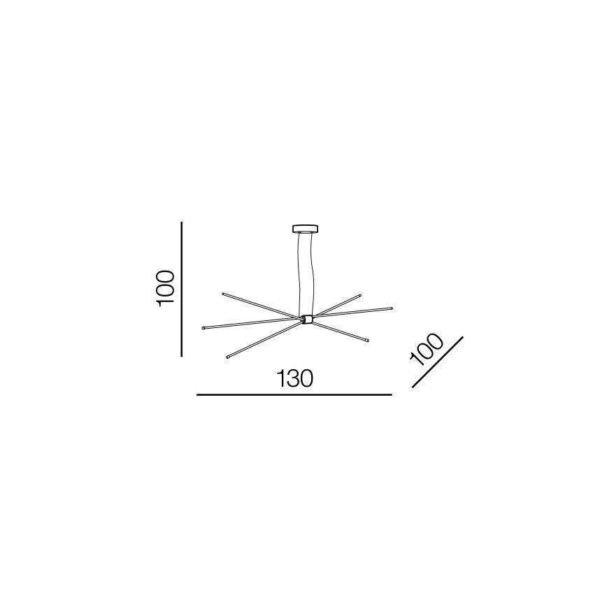 Azzardo AZ3135 - Πολύφωτο LED σε σχοινί JAX LED/33W/230V