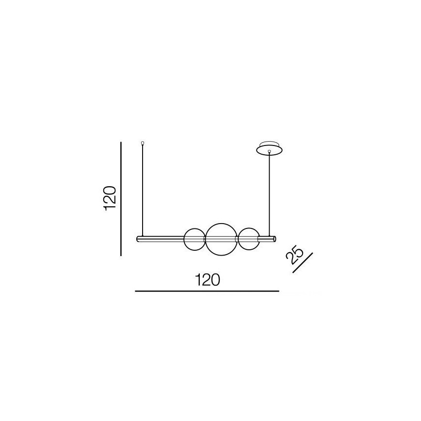 Azzardo AZ3352 - LED Κρεμαστή Λάμπα Dimmable SANDRA LED/48W/230V