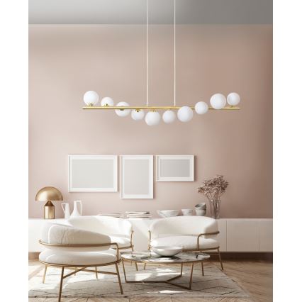 Azzardo AZ4409 - Φωτιστικό οροφής με καλώδιο SYBILLA 7xG9/25W/230V χρυσό