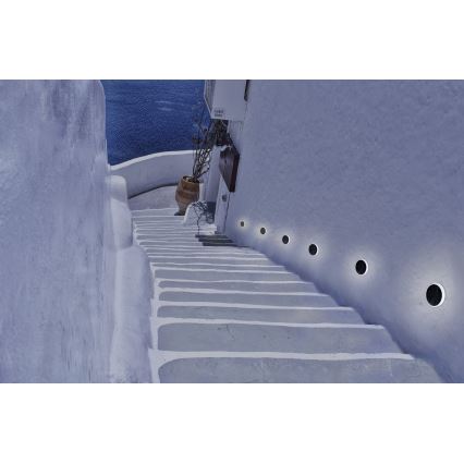 Azzardo AZ4463 - LED Εντοιχισμένο φωτιστικό εξωτερικού χώρου ALF LED/3W/230V IP67 μαύρο