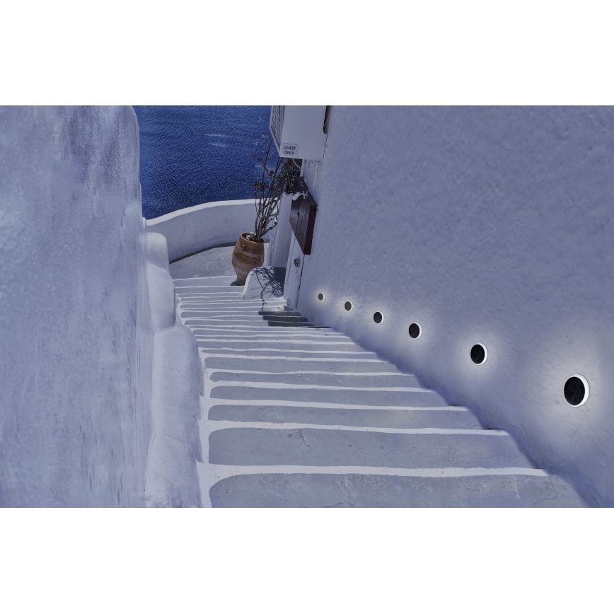 Azzardo AZ4463 - LED Εντοιχισμένο φωτιστικό εξωτερικού χώρου ALF LED/3W/230V IP67 μαύρο