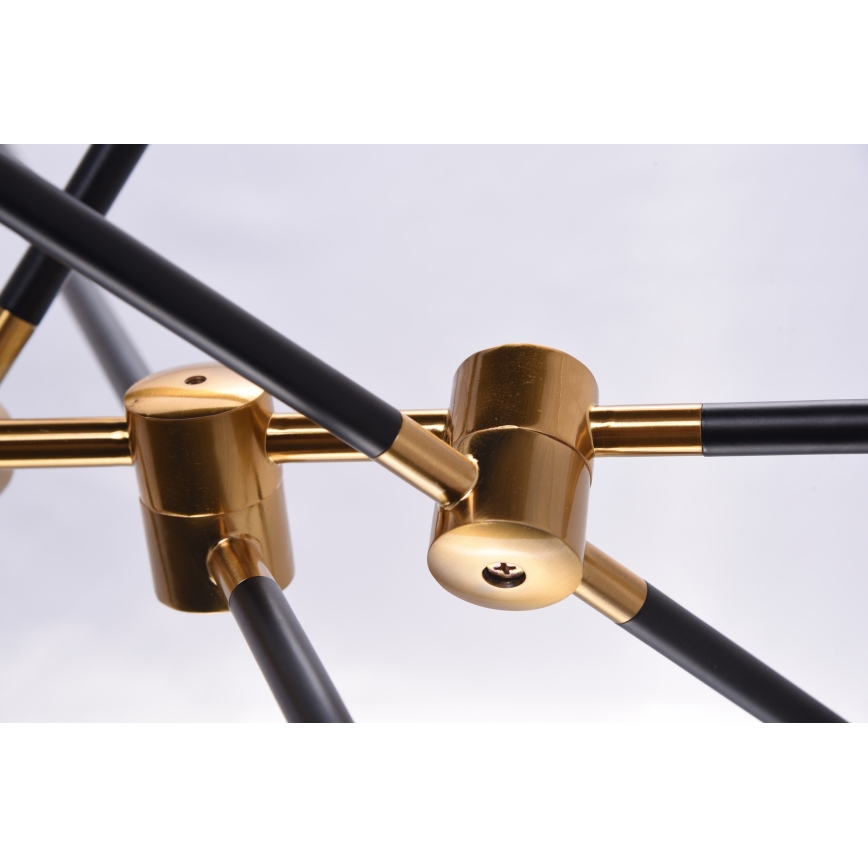 Azzardo AZ4700 - Κρεμαστό φωτιστικό SOLEN 6xG9/30W/230V μαύρο/χρυσό