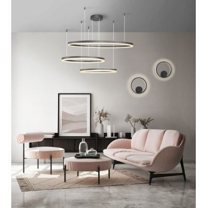 Azzardo AZ4707 - Κρεμαστό φωτιστικό LED με καλώδιο HALO LED/130W/230V, μαύρο