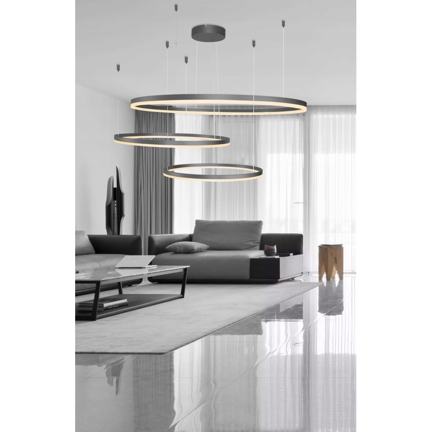 Azzardo AZ4707 - Κρεμαστό φωτιστικό LED με καλώδιο HALO LED/130W/230V, μαύρο