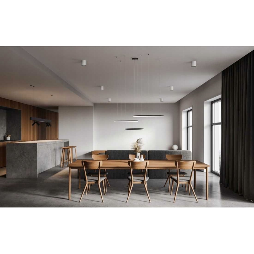 Azzardo AZ4707 - Κρεμαστό πολύφωτο LED HALO LED/130W/230V μαύρο